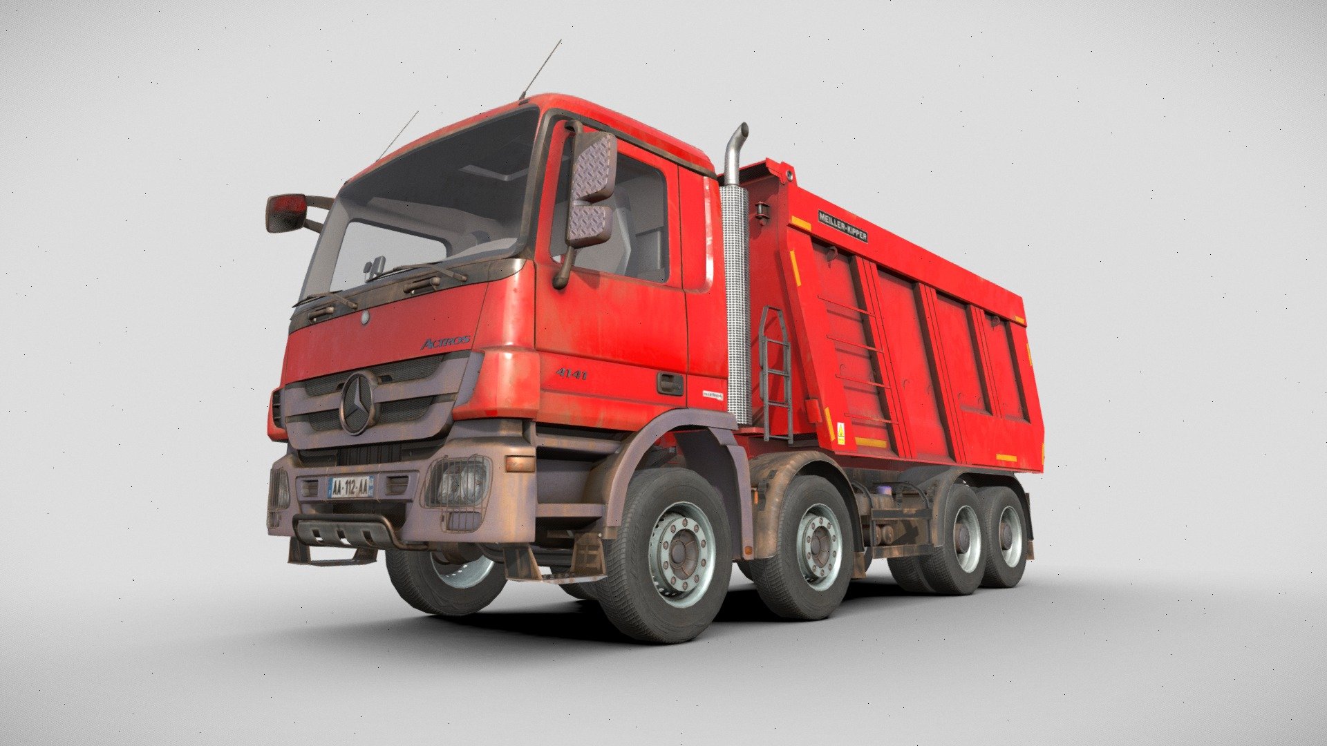 Mercedes Benz Actros MP3 4141 [CLAIM] - Made on Cinema 4D Substance Painter and Photoshop. -> 4K Texture ( Completely made by myself ) This model is not free of rights You must inform me of your usage. By Max - Contact Discord : max7215
