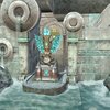 Water Temple Scene fish, chest, water, goddes, stone, temple