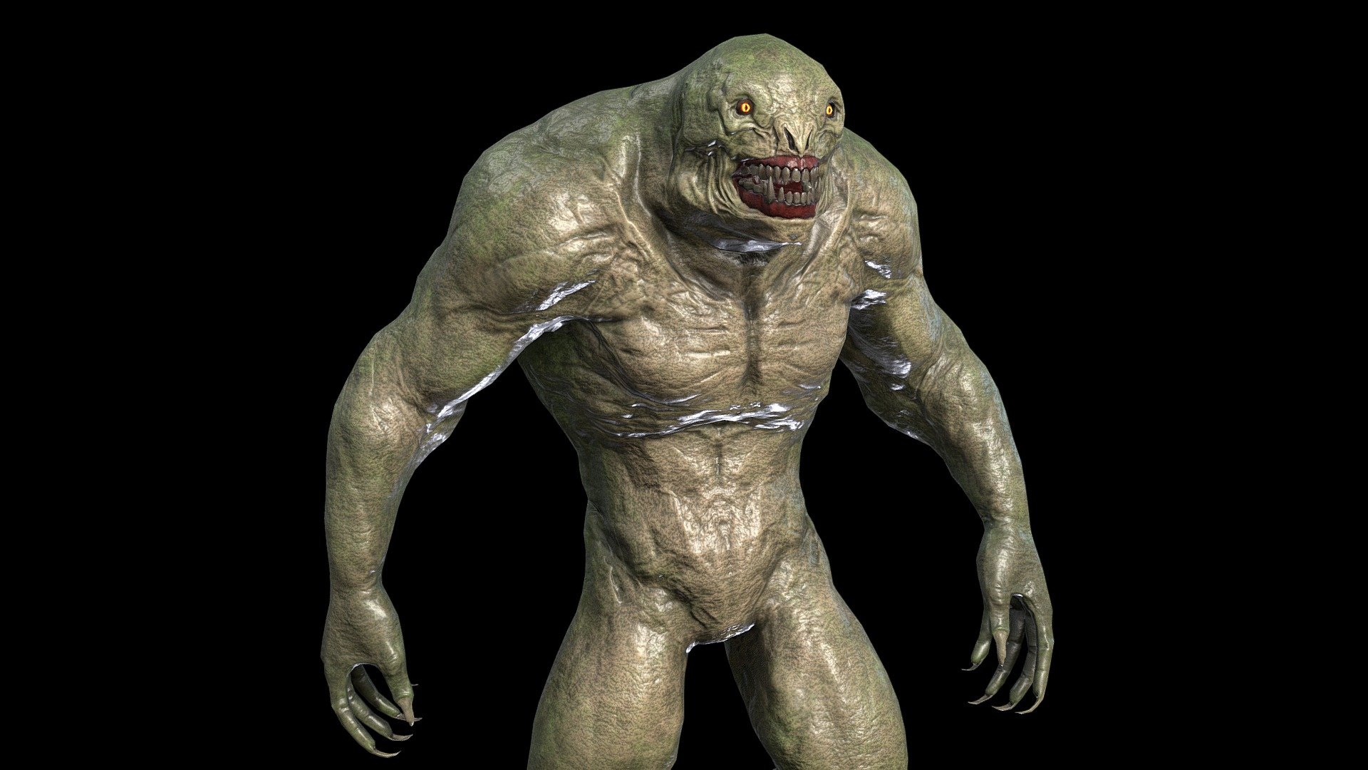 Low-poly model of the character Lizard Monster

Suitable for games of different genre: RPG, strategy, first-person shooter, etc.

Textures pack one 4096x4096

three skins

8 materials

15 texture maps

The model contains 7 animations

attack

attack2

jump

walk

running

ThirdPersonIdle

ThirdPersonIdle2

faces 14700

verts 7500

tris 14700