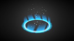 Item / Props (CheckPoint B Blue) videogame, particle, point, particles, item, sign, simulation, signal, position, glow, items, check, checkpoint, game, 3dsmax, animated, blue