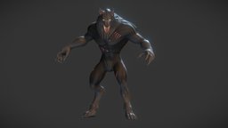 WereWolf blender3dmodel, 3dsclupture, halloween-2018, zbrush