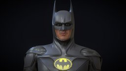 Michael Keaton's Batman (THE FLASH) fanart, batman, comic, michael, dc, dcu, keaton, theflash, dceu, zbrush, michaelkeaton, noai