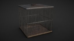 Square Rat Cage - Steampunk steampunk, bronze, cage, metal, iron, freedownload, freemodel, steampunkstyle, free, container, steel