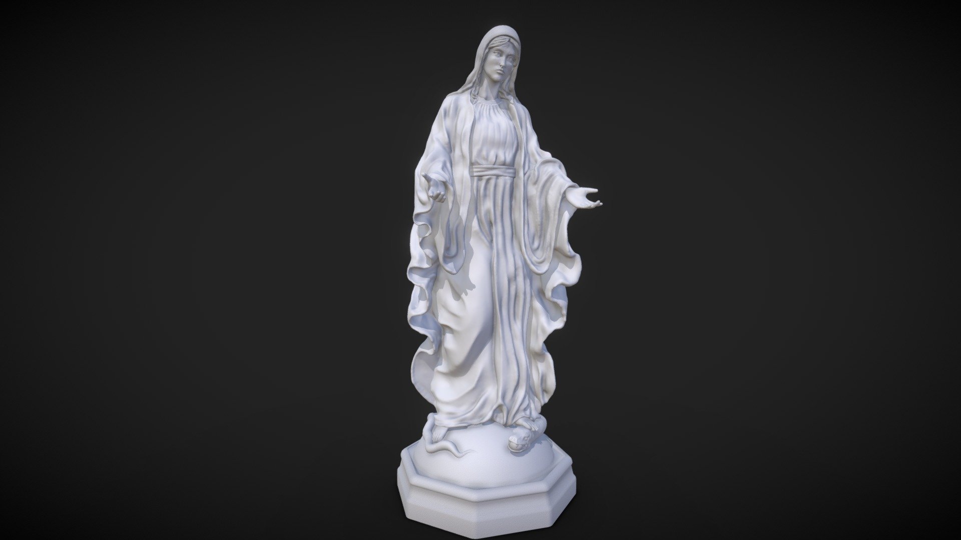 A Statue of the Blessed Virgin Mary to be 3D printed