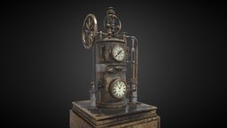Steampunk Engine steampunk, time, full, machinery, retro, metal, training, machines, timepiece, steampunkasset, technology, industrial