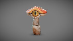 Mushroom Monster stl, plant, forest, mushroom, fungus, prop, creepy, vr, alien, nature, vrchat, stylizedmodel, stylizedcharacter, substancepainter, character, game, creature, monster, characterdesign, horror