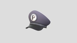 Hat035 Police Officer Hat police, hat, toon, leather, cap, prop, fashion, p, color, captain, officer, head, uniform, costume, cosplay, headwear, character, cartoon, clothing