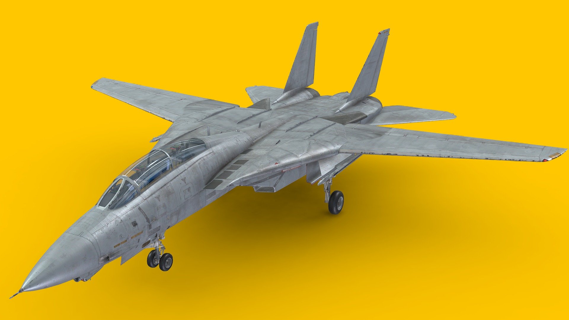 Can't be used in any commercial work, only for personal use!

The Grumman F-14 Tomcat is an American carrier-capable supersonic, twin-engine, two-seat, twin-tail, all-weather-capable variable-sweep wing fighter aircraft. The Tomcat was developed for the United States Navy's Naval Fighter Experimental (VFX) program after the collapse of the General Dynamics-Grumman F-111B project. A large and well-equipped fighter, the F-14 was the first of the American Teen Series fighters, which were designed incorporating air combat experience against MiG fighters during the Vietnam War.

The F-14 first flew on 21 December 1970 and made its first deployment in 1974 with the U.S. Navy aboard USS Enterprise (CVN-65), replacing the McDonnell Douglas F-4 Phantom II. The F-14 served as the U.S. Navy's primary maritime air superiority fighter, fleet defense interceptor, and tactical aerial reconnaissance platform into the 2000s.