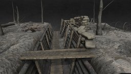 World War 1 Trench, The War to end all wars ww1, substancepainter, substance