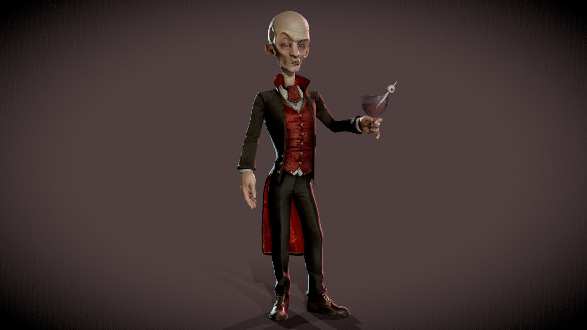 Took my previous Vampire model and posed him with a little cocktail :)