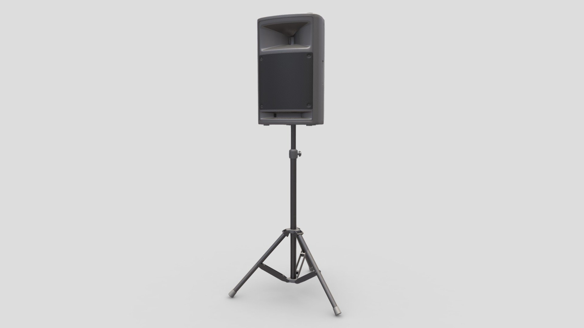 Powered Speaker with Tripod 3D Model by ChakkitPP.




This model was developed in Blender 2.90.1

Unwrapped Non-overlapping and UV Mapping

Beveled Smooth Edges, No Subdivision modifier.


No Plugins used.




High Quality 3D Model.



High Resolution Textures.

Polygons 19477 / Vertices 20501

Textures Detail :




2K PBR textures : Base Color / Height / Metallic / Normal / Roughness / AO

File Includes : 




fbx, obj / mtl, stl, blend
