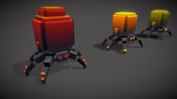 Spider Bomb Enemy toon, spider, bomb, vrmodel, asset