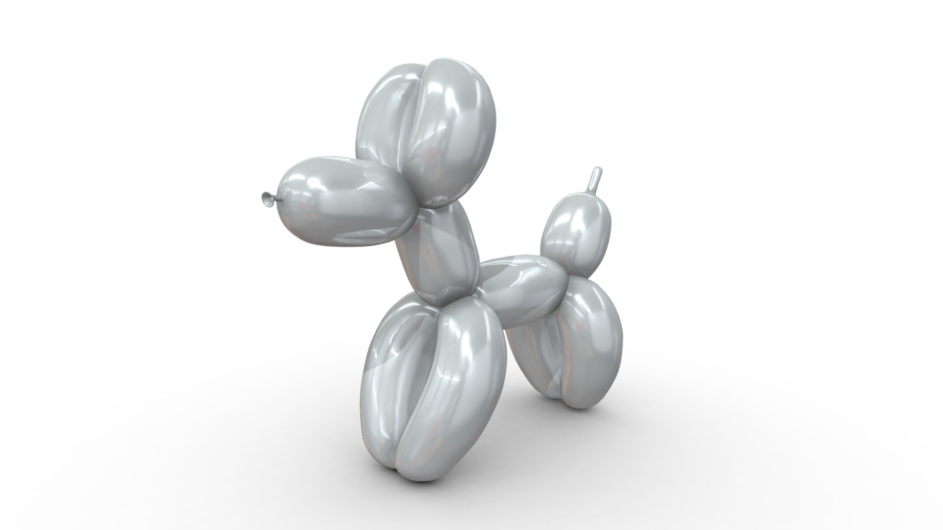 The dog balloon is a fundamental sculpture in the art of balloon animals. Both kids and adults love it.
The model was made using a method that employs the least number of segments to make it lightweight for use in web and 3D applications.