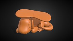Abandoned Charmander - Pokemon 3D Print Model fanart, cute, pokemon, toy, 3dart, charmander, digitalsculpting, character, anime