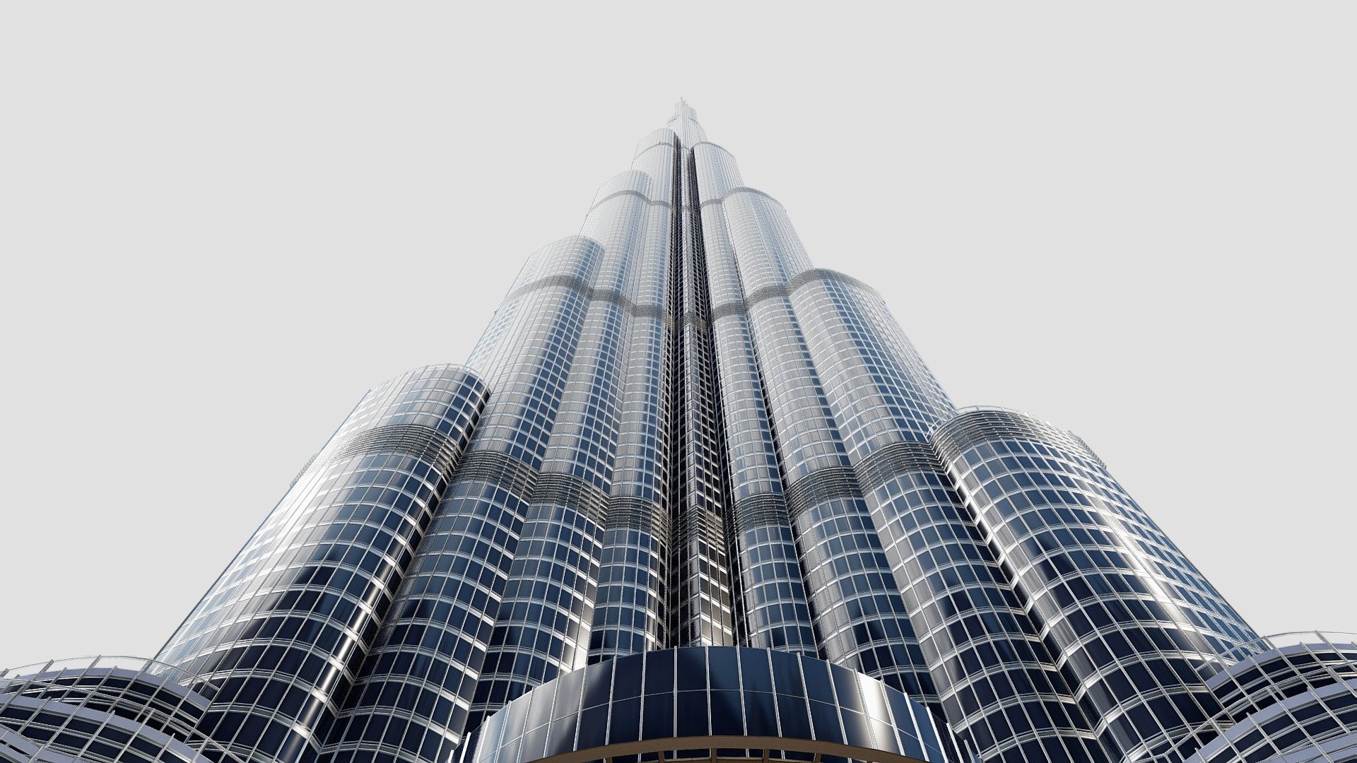 Burj Khalifa (Khalifa Tower) is a skyscraper in Dubai, United Arab Emirates. Known as the Burj Dubai prior to its inauguration the tower was renamed when Sheikh Khalifa, the ruler of the United Arab Emirates, granted monetary aid and funding when the original developers experienced financial problems.

With 163 floors and a total height of 829.8m the Burj Khalifa has been the tallest structure and building in the world since its topping out in 2009, supplanting Taipei 101, the previous holder of that status.

The building was design, by a team led by Adrian Smith of Skidmore, Owings &amp; Merrill, is derived from Islamic architecture. As the tower rises from the flat desert base, there are 27 setbacks in a spiral pattern, decreasing the cross section of the tower as it rises and creating convenient outdoor terraces.

The textures have been created in Substance Painter and Designer specifcally for this model to give it a high quality, realist look.