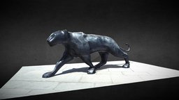 Bronze Sculpture - Black Panther bronze, shanghai, panther, sculpture, black, jinganpark