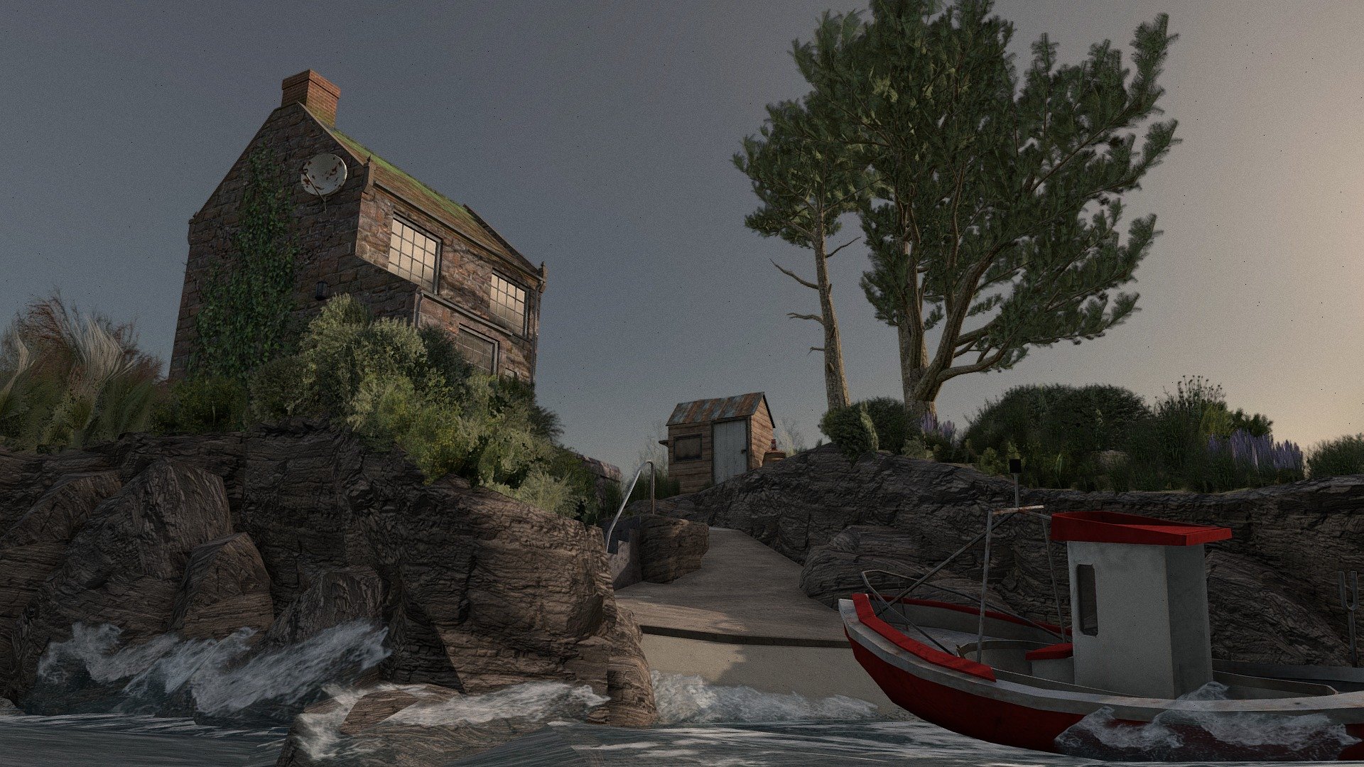 This is my final assignment for the 3D1 class at Howest DAE!
We had to create a lowpoly diorama by the ocean. 
Enjoy!