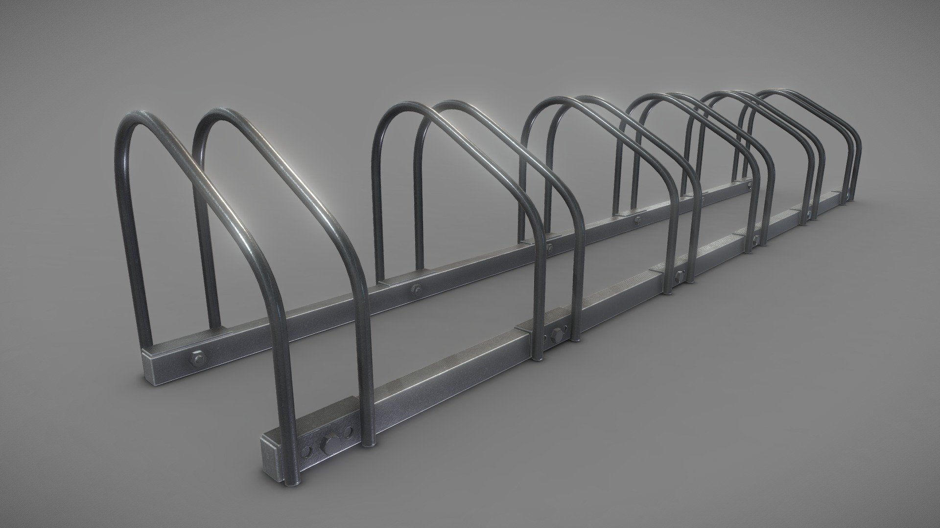 Here is the pbr-textured (4K) low-poly version of bicycle stand [4].




Bicycle Stand [4] (High-Poly Version) Total triangles 1M 






Steel Bracket Bike Stand [3] (High-Poly) Quads = 57792






Spiral Bike Stand [2] (High-Poly Version) Total Triangles 438.2k 

Bicycle Shelter with Glass Roof (High-Poly) (Bicycle Stand [1])

Bike Shelter With Glass Roof (Textured Mid-Poly) 



3d-modeled by 3DHaupt in Blender-2.83.3
