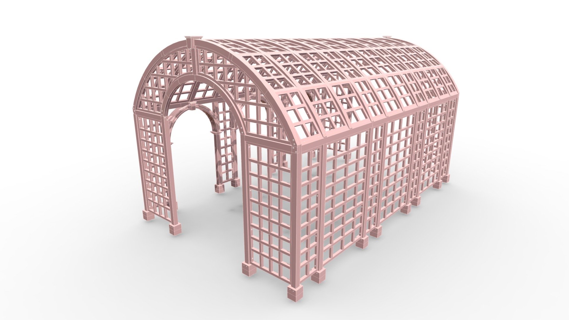 The Victorian Trellis (Options: 22' L x 14' W, Combination of Arcs and Lattice Panels, Mature Redwood, No Rain Guard, 9' Post Height, No Electrical Wiring Trim, 4-Post Anchor Kit for Stone, No Ceiling Fan Base, Transparent Premium Sealant).