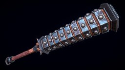 Kanabo Of The Oni warrior, bat, club, rod, medieval, staff, samurai, melee, 4k, mace, polearm, oni, martialarts, cudgel, kanabo, tetsubo, militaryweapon, blunt-weapon, weapon, pbr, japanese