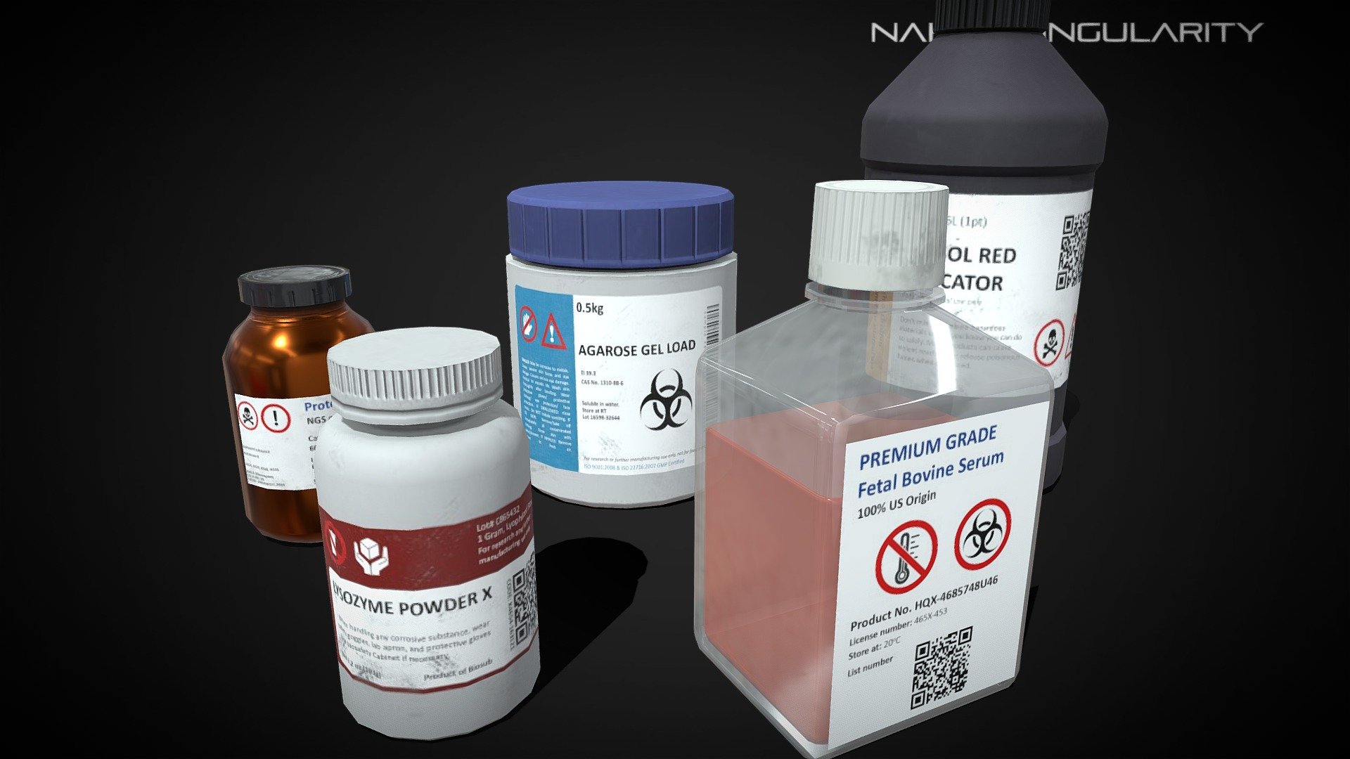 Get it here: https://www.fab.com/listings/5f8b31c3-6e2e-4e91-bf3d-9941121a3fe3

Chemical Reagent Substance 5 Bottles Pack | Plastic | PBR | Laboratory Equipment Facility | Low poly 




High quality lowpoly model.

UV channel 2 unwrapped (for lightmap in Unity, Unreal Engine)

Real world scale

PBR texturing

Check out other Laboratory equipment here

Customer support: nakedsingularity.studio@gmail.com

Follow us on: Youtube | Facebook | Instagram | Twitter | Artstation