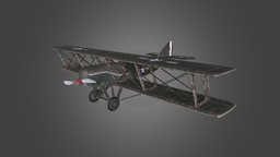 Old WW1 plane - low poly usaf, ww1, substancec, substancepainter, plane