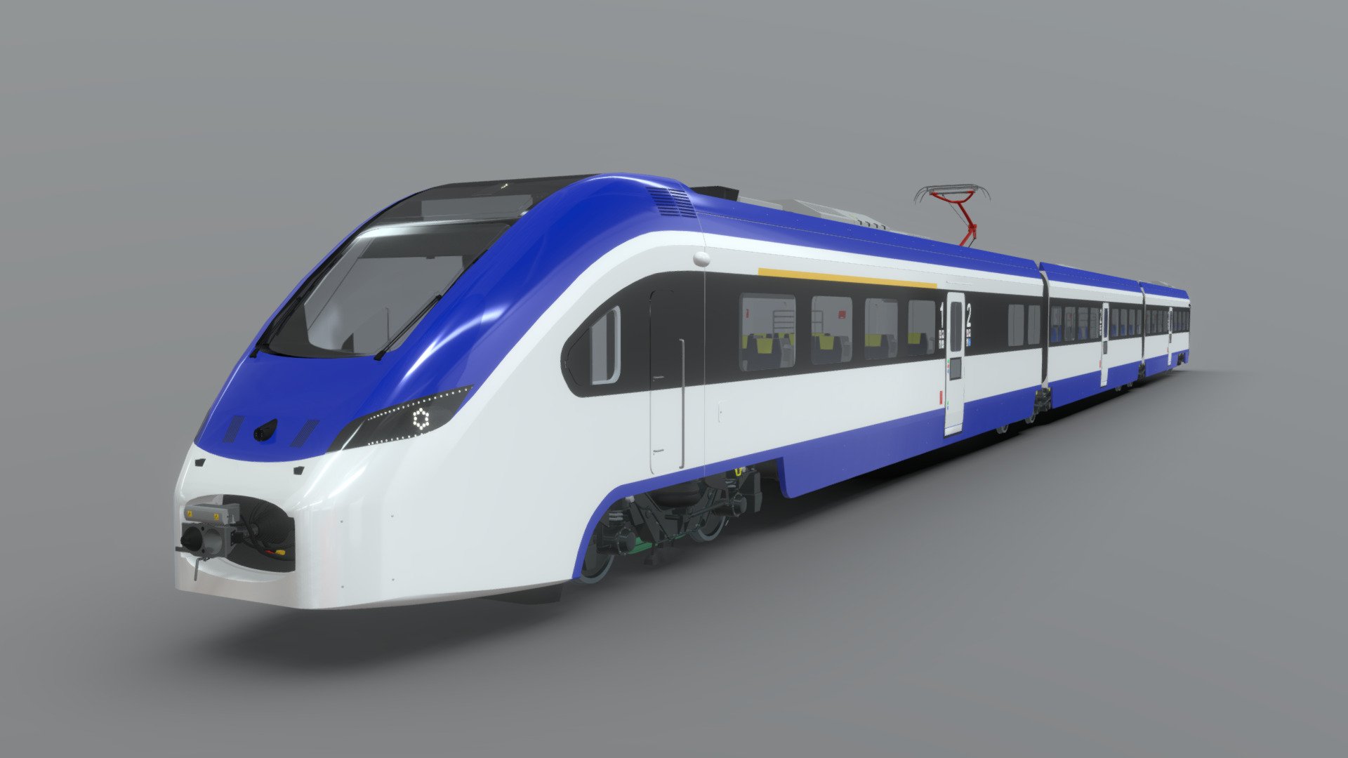 Original design of a long-distance train meant for intercity transport. 
Full Interior