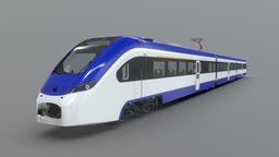 Intercity EMU Train [Full Interior] train, rails, rail, railroad, transportation, locomotive, transport, detailed, railway, high-poly, unit, railways, intercity, express, trains, bogie, emu, multiple, model, interior, electric, highpoly