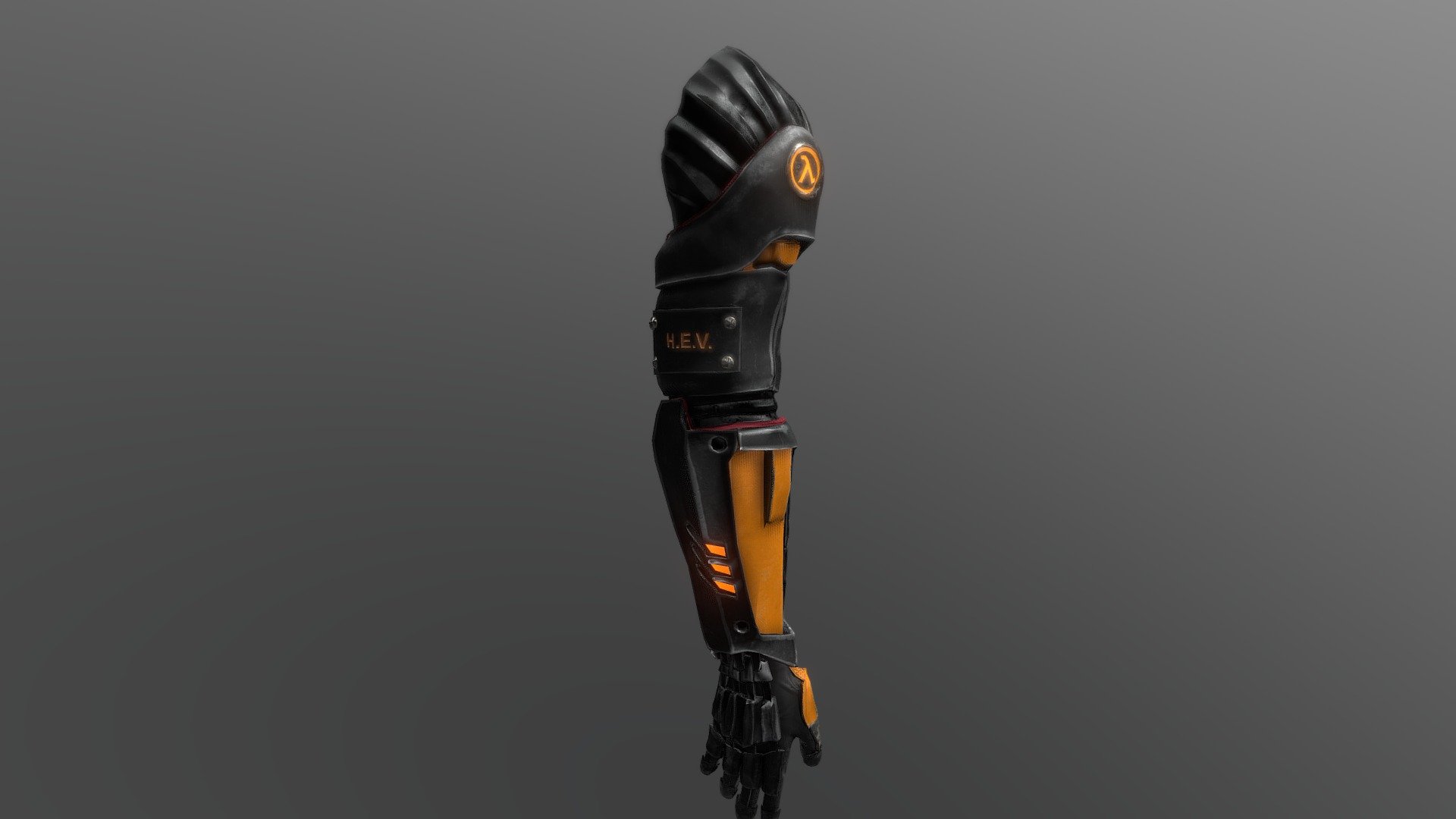 Fan art of the Half Life H.E.V suit