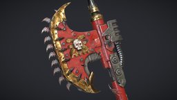 Chaos marine chainaxe warhammer, 40k, 40000, chainsaw, chain, firstperson, chainsword, weapon, axe, warhammer40k