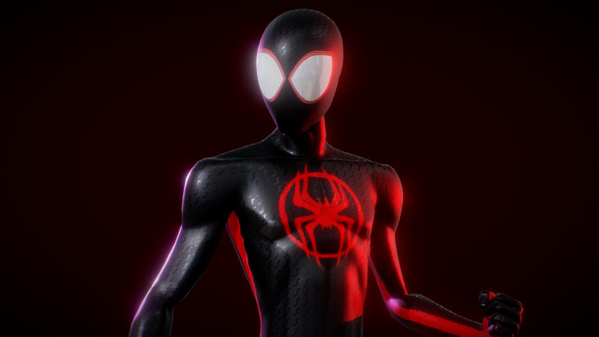 An updated version from this https://sketchfab.com/3d-models/miles-morales-across-the-spider-verse-e07f49a8eb2e45adb0946d8c243a17ad model.

Rigged

Textured

Reproportion and add a new lenses. Hope you like it :D