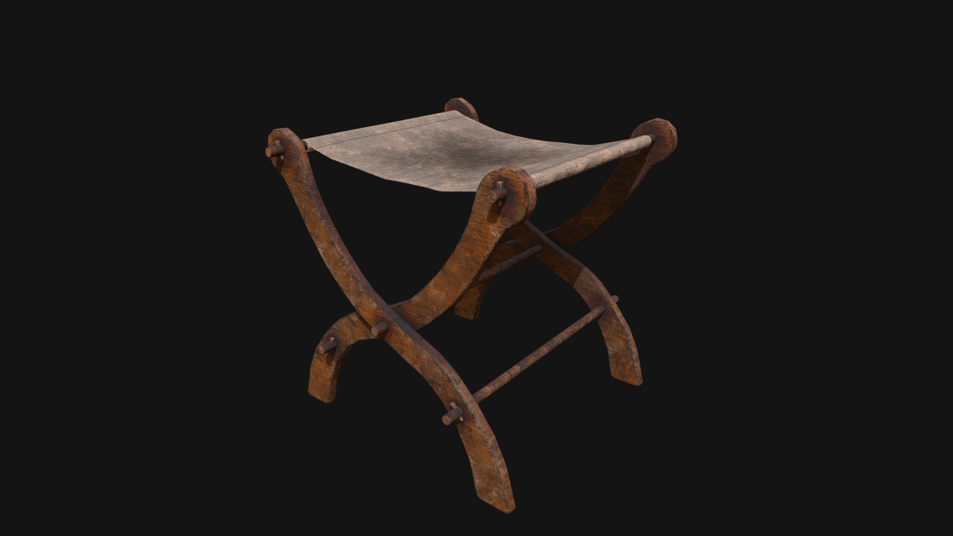 Old Medieval Stool - Chair 3D Model. This model contains the Old Medieval Stool - Chair itself

All modeled in Maya, textured with Substance Painter.

The model was built to scale and is UV unwrapped properly. Contains only one 4K texture set.

⦁ 6096 tris.

⦁ Contains: .FBX .OBJ and .DAE

⦁ Model has clean topology. No Ngons.

⦁ Built to scale

⦁ Unwrapped UV Map

⦁ 4K Texture set

⦁ High quality details

⦁ Based on real life references

⦁ Renders done in Marmoset Toolbag

Polycount:

Verts 3084

Edges 6240

Faces 3192

Tris 6096

If you have any questions please feel free to ask me.