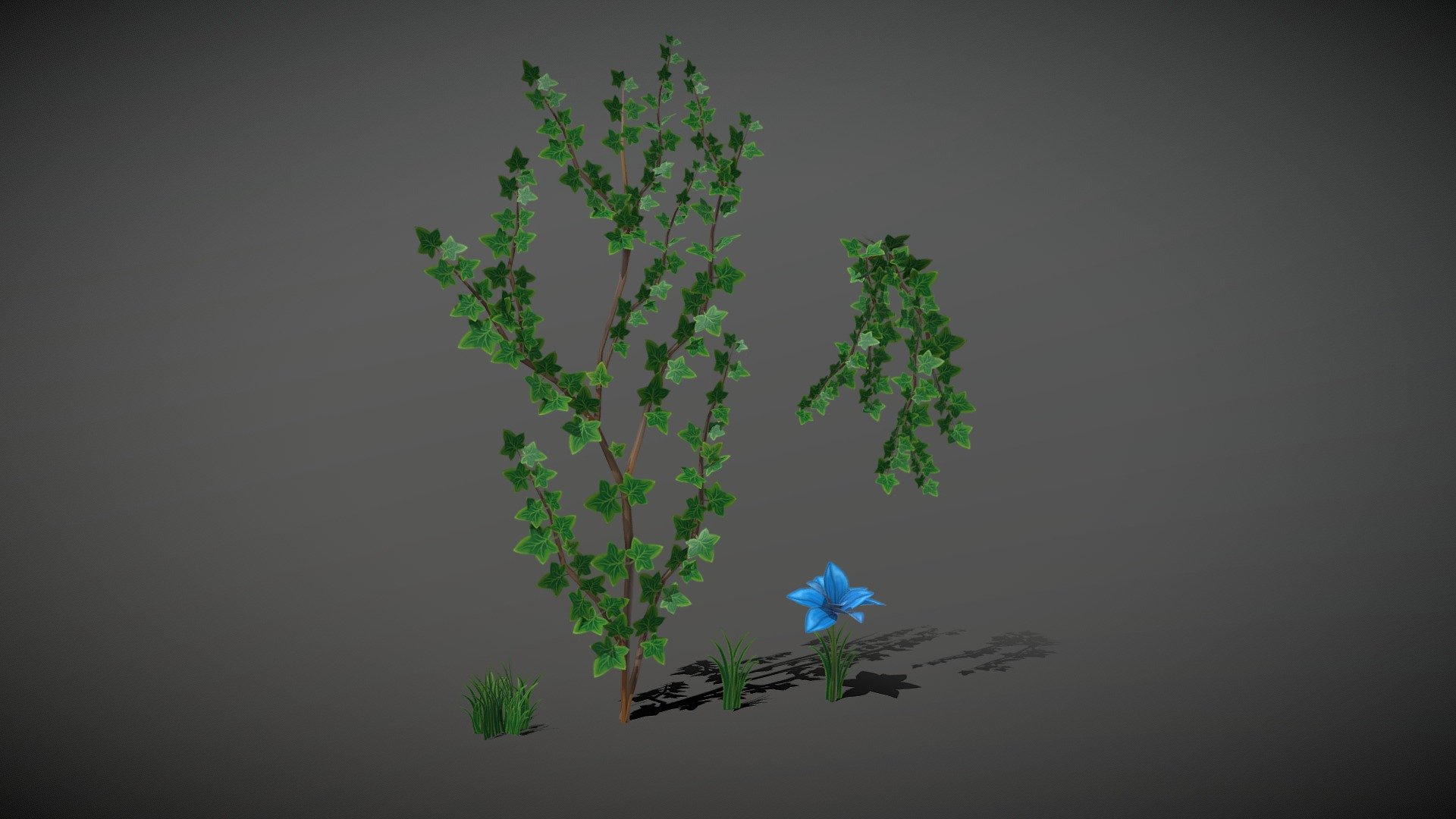 Set of hand painted stylized plants. Low poly ivy, grass and flower optimized for game environment. 

Prop come with textures of Color, Opacity and Normal map.

All textures are 2K TGA
