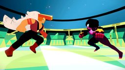 Steven Universe - Stronger Than You scene, universe, fight, vr, su, virtualreality, jail, battle, outline, steven, garnet, cartoonnetwork, stevenuniverse, break, cellshading, jasper, cellshaded, steven-universe, strongerthanyou, cartoon, weapons, noai