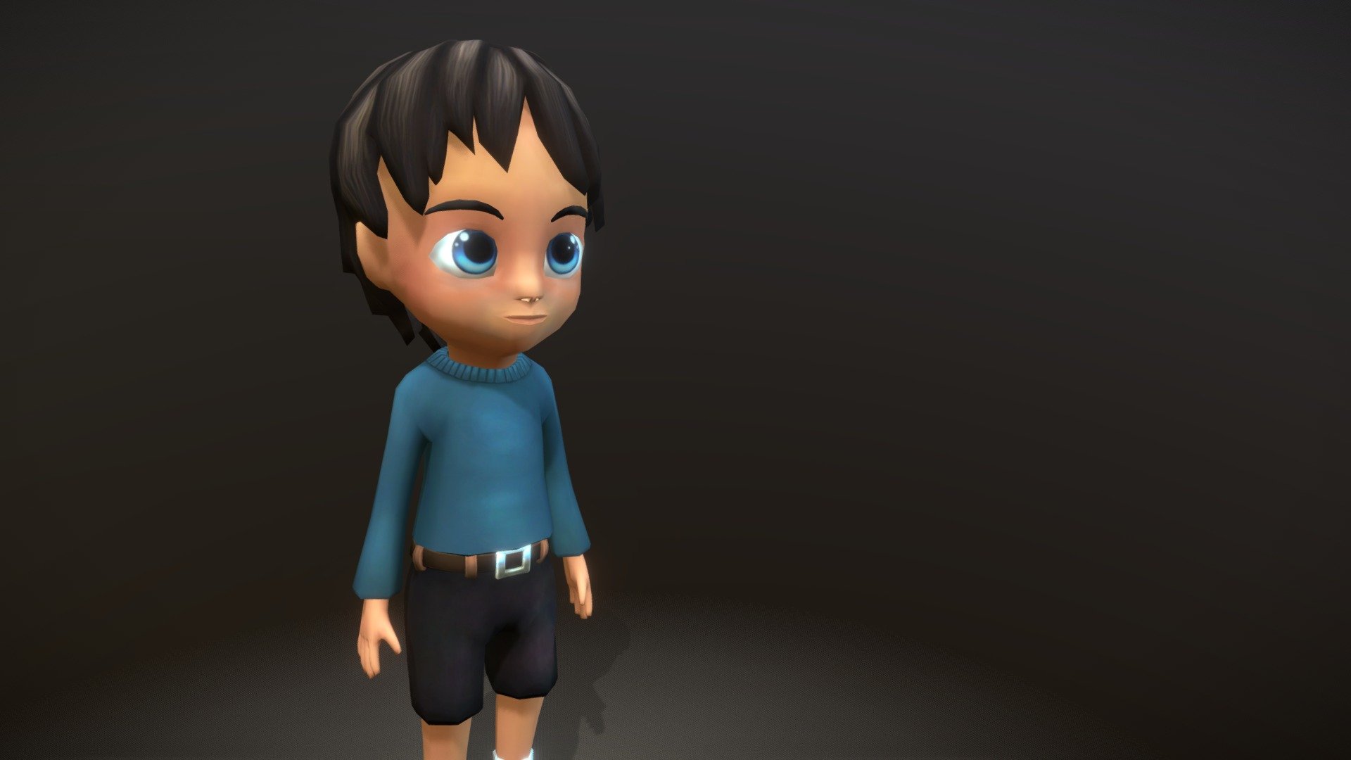 low poly boy model