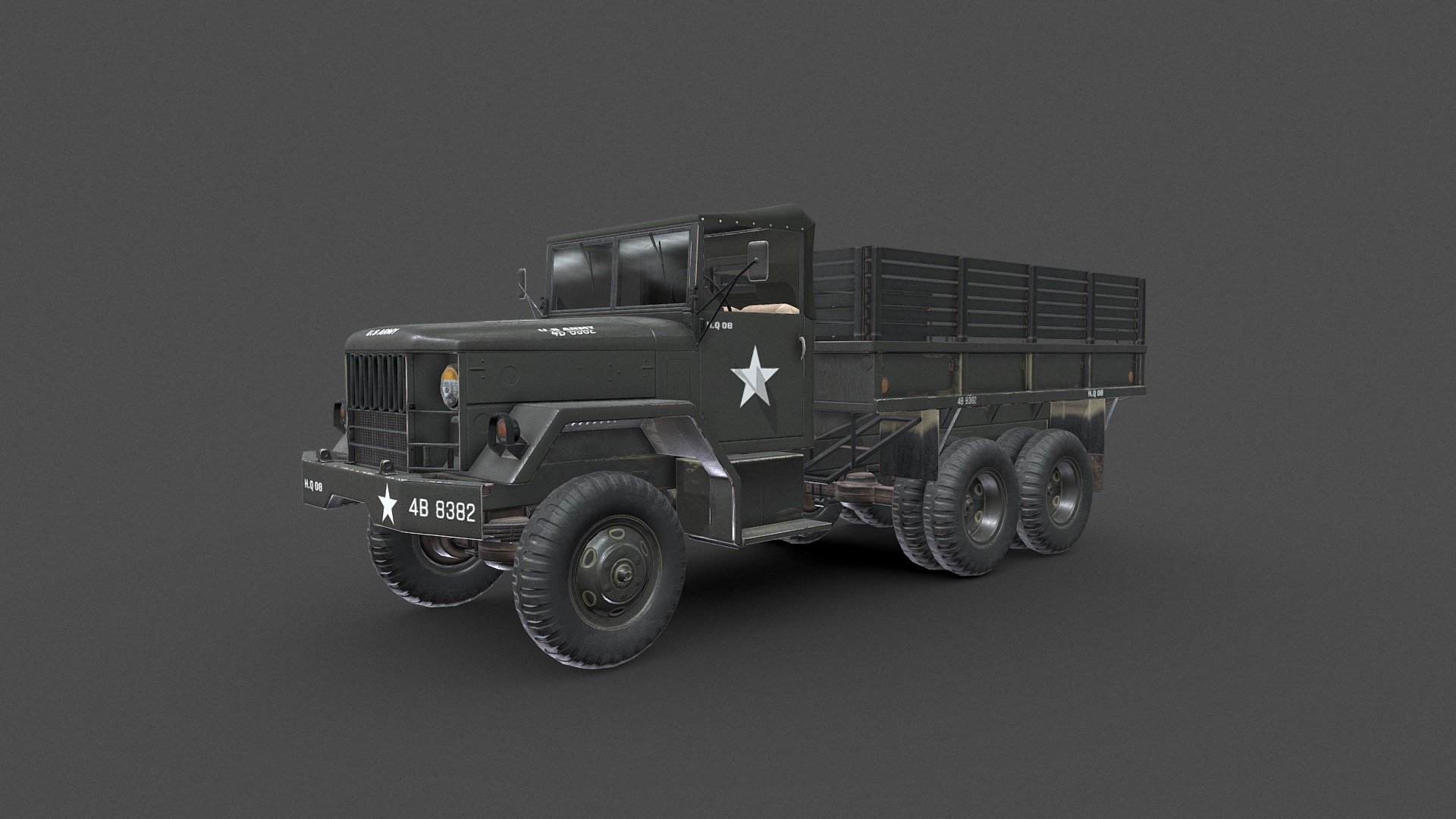 M35 Military Cargo Truck




-Low-poly ready to use in Games, AR/VR (19,555 Tris)

-Created in 3ds MAX 2018 no plugins used.

-Textures are in PNG format 4096x4096 PBR metalness 1 set.

-Files unit: Centimeters

-Available formats: MAX 2018 and 2015, OBJ, MTL, FBX, .tbscene.

-If you need any other file format you can always request it.

-All formats include materials and textures.
