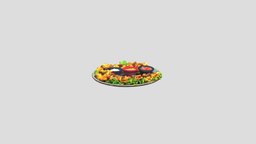 Chicken Nachos food dish drink, food, dish, fastfood, snacks, food3dmodel, nachos, maxican