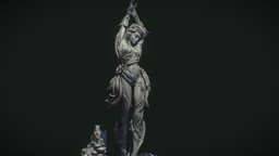 Eyrine The Forest Nymph [presupported] sculpt, elf, 3dprintable, 3dprinted, 3dprinting, hamster, nature, 3dprinter, nymph, 3dprint-3dprintable, character, 3dprint, fantasy