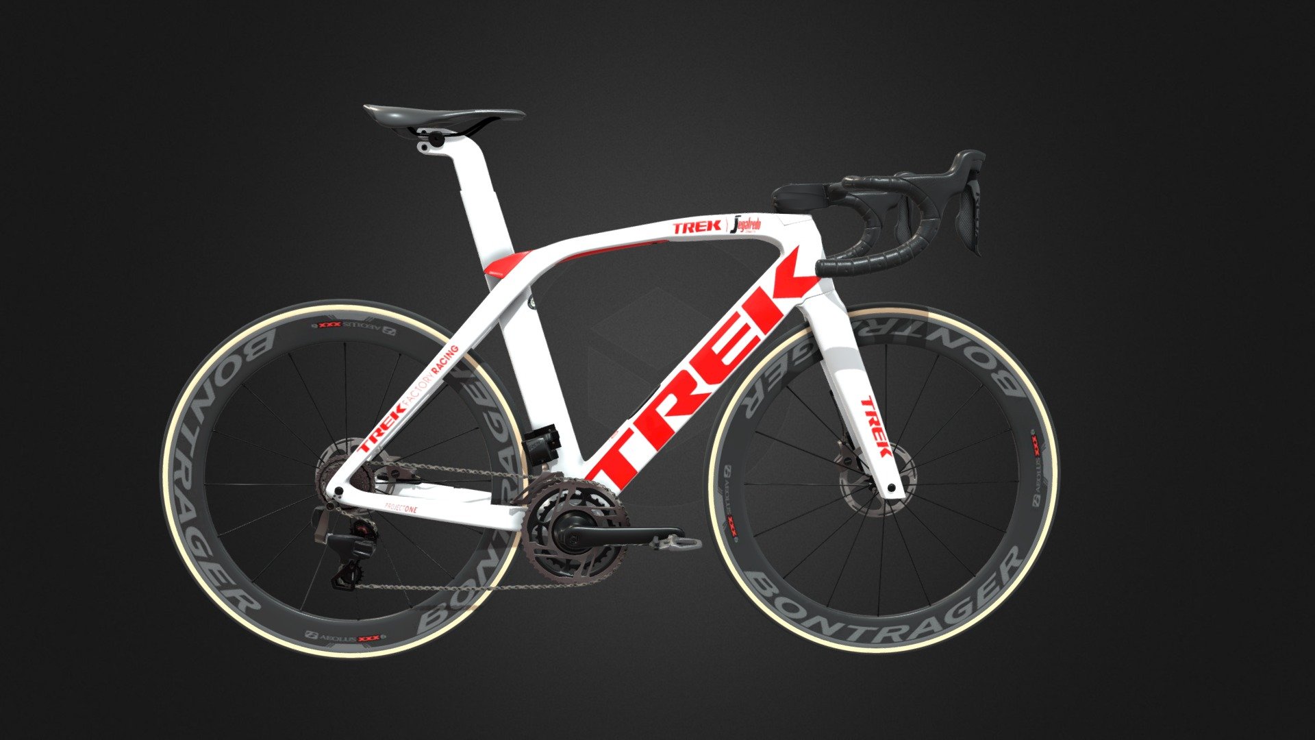 Roadbike 3D model made in 3ds max 2016 and textured in Photoshop and Substance Painter.
All the important objects named accordingly and put mostly on not overplapped uv layout.
Renders made with iRay and vRay on turbosmooth/open subdiv lvl 2.
P: 892802
V: 524512
TREK Madone SLR 9 Disc eTap pairs the aerodynamics and ride quality of the ultimate race bike 
with the smoothness of SRAM's most advanced electronic drivetrain, RED eTap AXS. 
It's the first-ever wireless electronic groupset with a 12-speed cassette. 
Saddle up for the quickest and smartest shifting of your life.