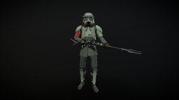 Mud Trooper 3d model stormtrooper, hansolo, starwarsbattlefront, mudtrooper, starwars, 3dmodel