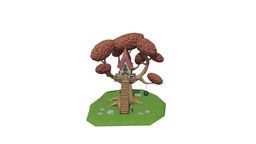 Treehouse Overworked treehouse, 3dmodel