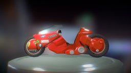 Kaneda's Bike bike, akira, cyberpunk, manga, kaneda, maya, 3d, anime