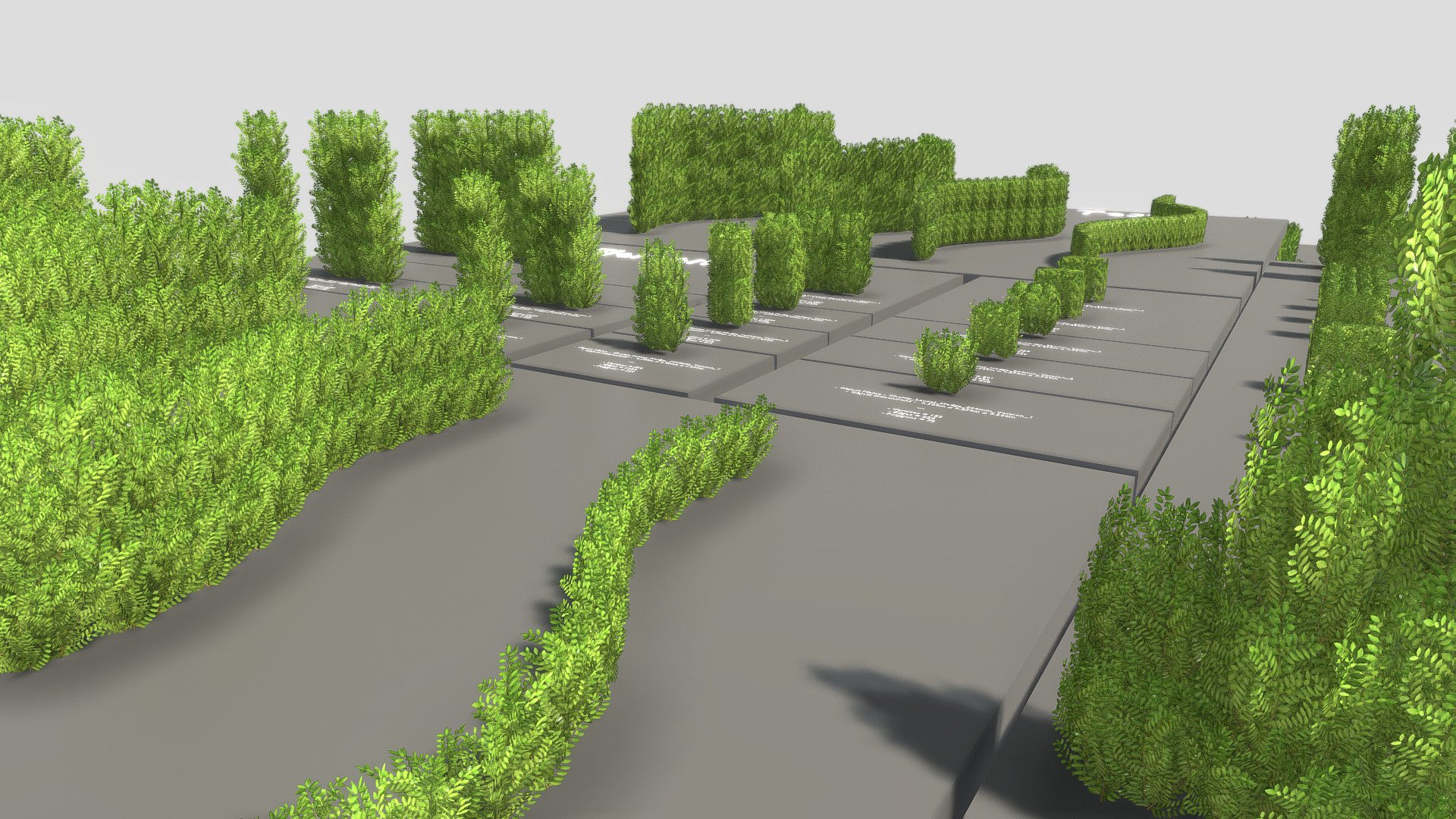 Here are 14 low-poly cherry laurel hedge parts.
Also included are 10 curve-based geometry-nodes for an easy creation of hedges in Blender 3.0.






Materials

Material - 01_Kirschlorbeerhecke:






Blend Mode: CLIP

Shadow Mode: CLIP






Kirschlorbeerhecke_Ro.jpg(4096x4096px)

Kirschlorbeerhecke_Met.jpg(4096x4096px)

Kirschlorbeerhecke_Col.png(4096x4096px)

Kirschlorbeerhecke_Nor.jpg(4096x4096px)







Available Exchange Format




Autodesk FBX (.fbx)



OBJ (.obj, .mtl)

glTF (.gltf, .glb)

X3D (.x3d)

Collada (.dae)

Stereolithography (.stl)

Polygon File Format (.ply)

Alembic (.abc)

DXF (.dxf)

USDC






Last update:
14:57:20  02.06.23



3D modeled and textured by 3DHaupt in Blender 2.93.