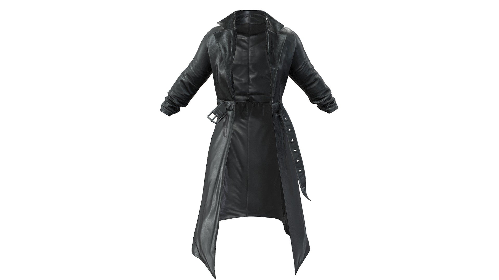 Female Long Black Leather Open Front Trench Coat

Can be fitted to any character

Clean topology

No overlapping smart optimized unwrapped UVs

High-quality realistic textures

FBX, OBJ, gITF, USDZ (request other formats)

PBR or Classic

Type     user:3dia &ldquo;search term