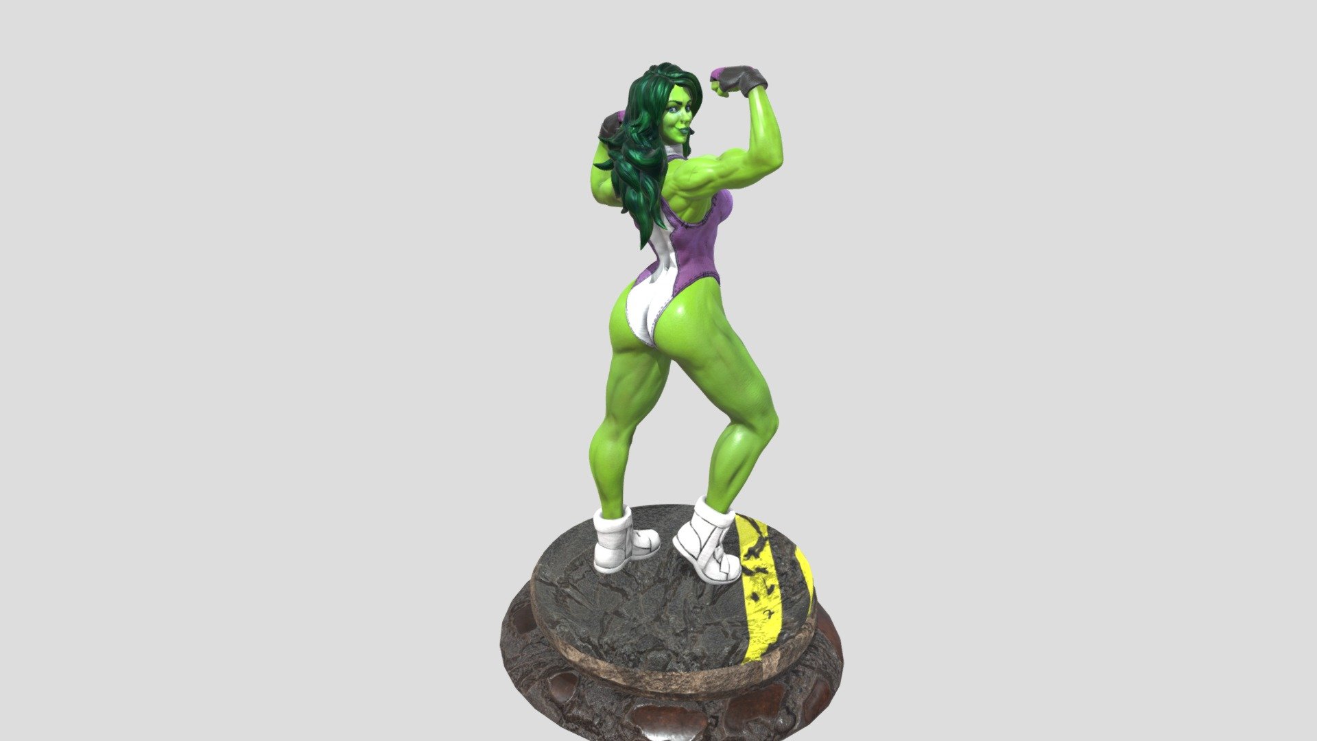 She hulk miniature, sculpting in zbrush, texture in substance painter.