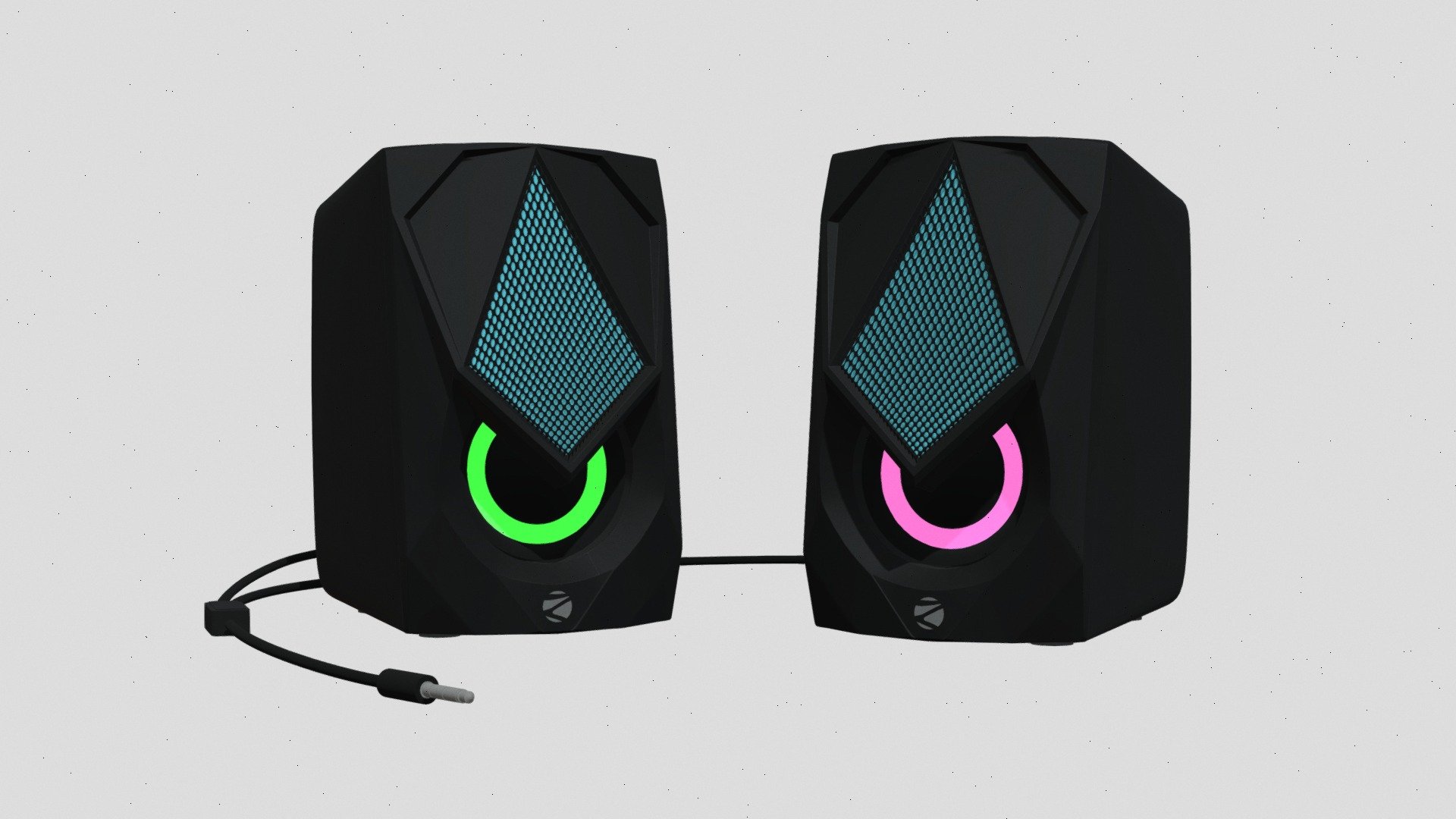 

ZEBRONICS Zeb-Warrior II computer speakers with RGB lights. 

Downloadable format is .fbx

These modern speakers are modeled and rendered in Blender 3.0.0 with cycles render engine. 

Texture maps are also included.

These speakers will look good on computer desk setups.

If you like the model please leave a like and feedbacks are always welcome :)
