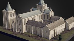 Cambuskenneth Abbey abbey, historical, reconstruction, church-architecture, heritage-architecture, blender, blender3d, church, history, heritagevisualisation