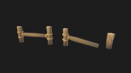 Hand painted Wood-Fence fence, lod, prop, mmorpg, mmo, worldofwarcraft, optimized, lods, gamereadyasset, woodenfence, handpainted, gameasset, stylized, handpainted-lowpoly, gameready