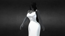 Ghost Lady (Sadako Style) happy, figure, basemesh, death, spirit, creepy, killer, holiday, scary, original, woman, thriller, curvy, october, thick, boo, sadako, thicc, character, model, design, female, animation, monster, animated, ghost, halloween, rigged, lady, horror, japanese