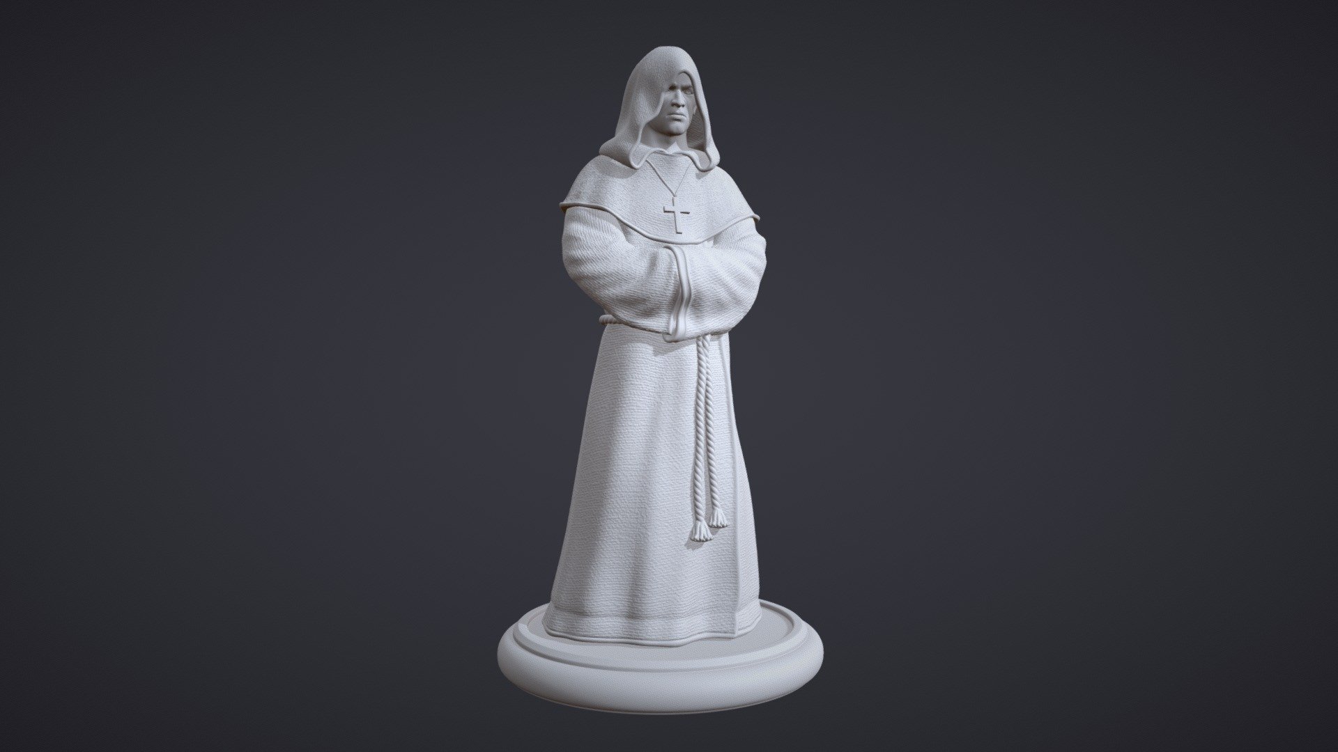 3D print your own Monk figure!

With this purchase you will get a digital version of a highly detailed monk sculpture. Prepared and tested for 3D printing. Hollowed inside to save material. Separated and keyed into 2 pieces (base and figure). Ideal print size in height is 7 inches (180 mm).

The file is available in .OBJ and .STL format.

Enjoy your 3D print and if you like, give him a nice paint.